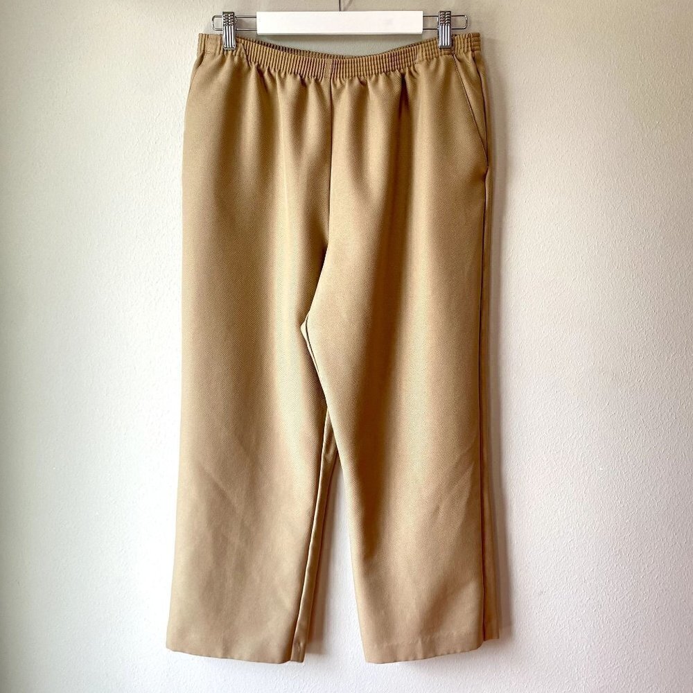 Alfred Dunner Pull On Pants Tan 16P